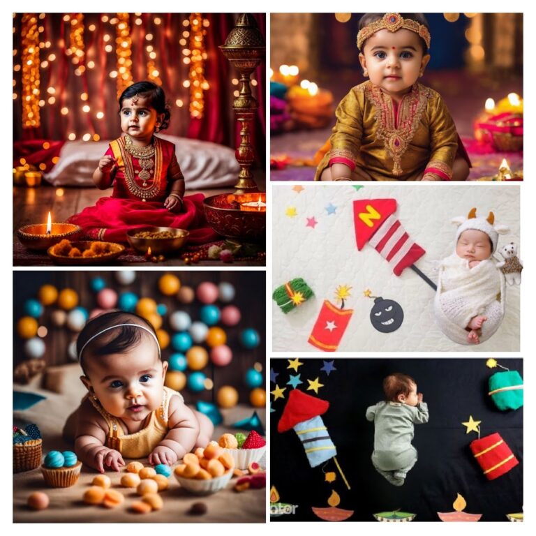 Diwali theme baby photoshoot