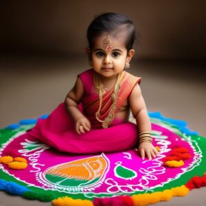 diwali theme baby photoshoot