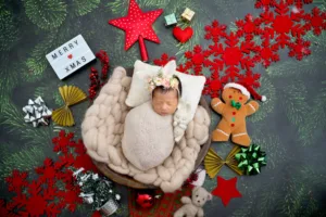 christmas theme baby photoshoot